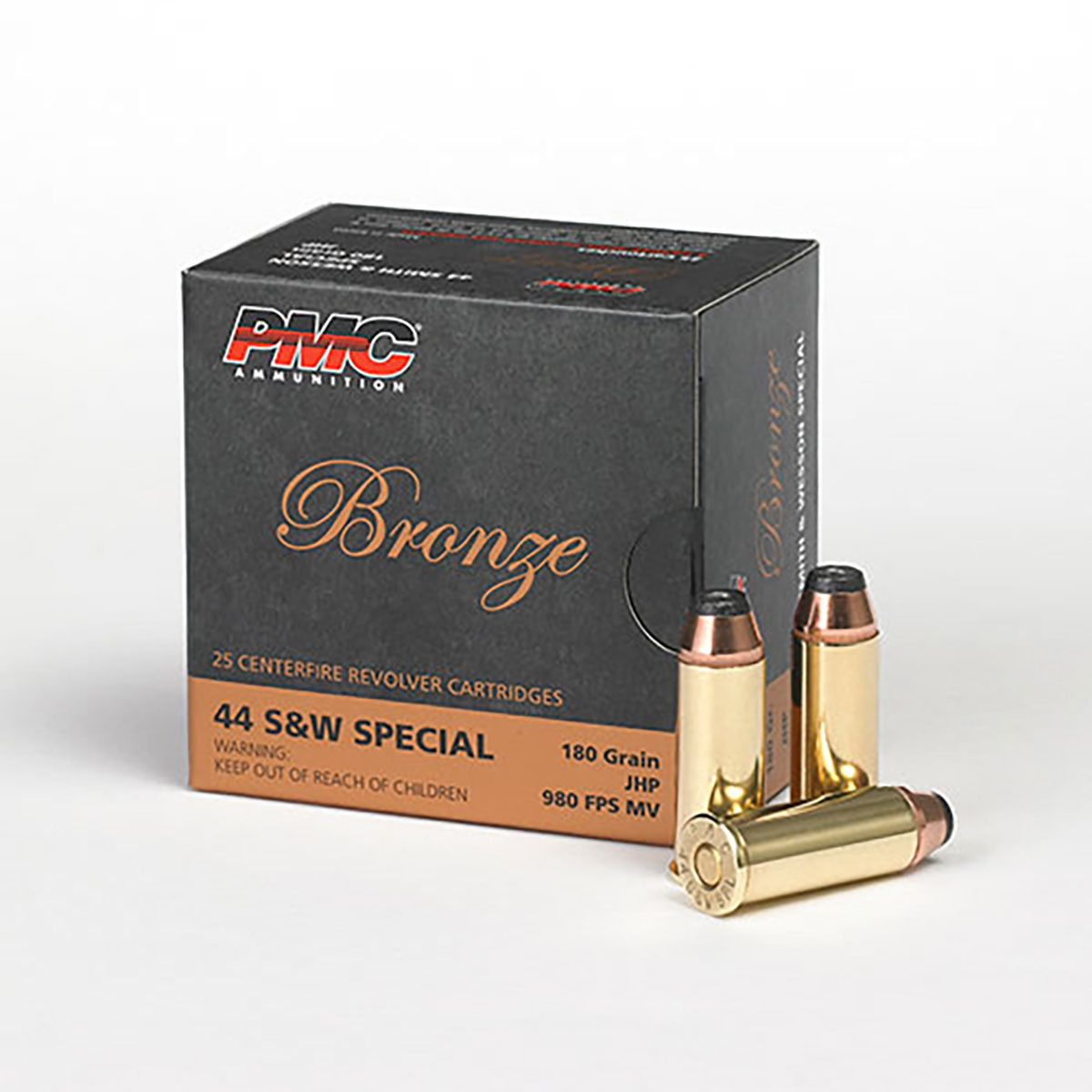 Bronze .44 S&W Special 180gr Jacketed Hollow Point 25/Box