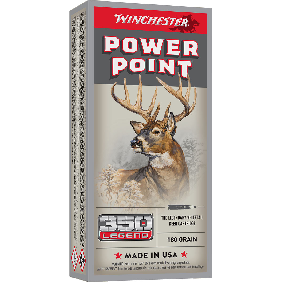 Power-Point 350 Legend 180gr Straight-Walled 20/Box