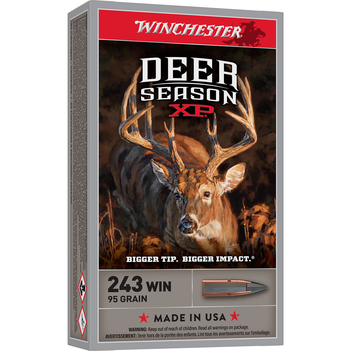 243 Winchester 95gr Extreme Point Polymer Tip 20/Box