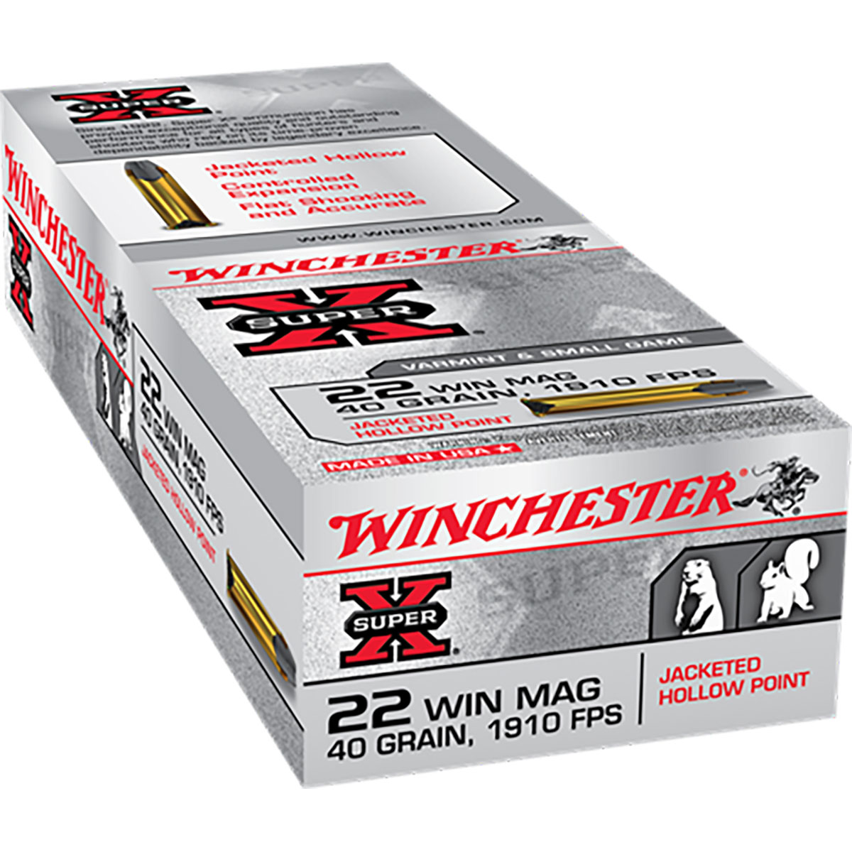 22 WMR 40gr Jacketed Hollow Point 50/Box