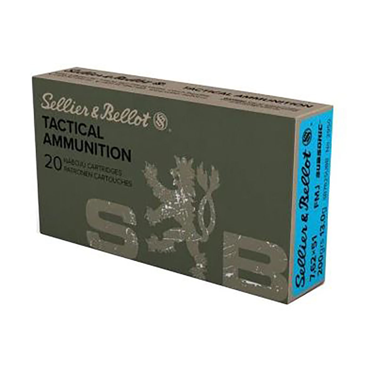 7.62X51Mm Subsonic 200Gr Fmj 20/Box