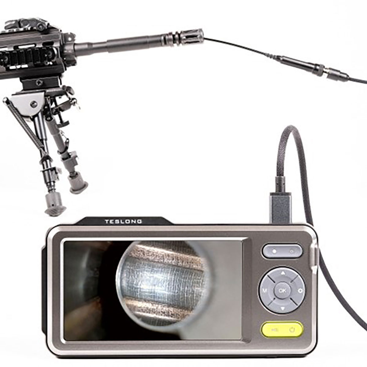 Flexible 45" Rifle Borescope With 5" IPS Screen