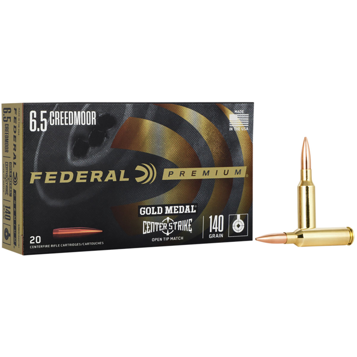 6.5 Creedmoor 140gr Centerstrike Open Tip Match 20/Box