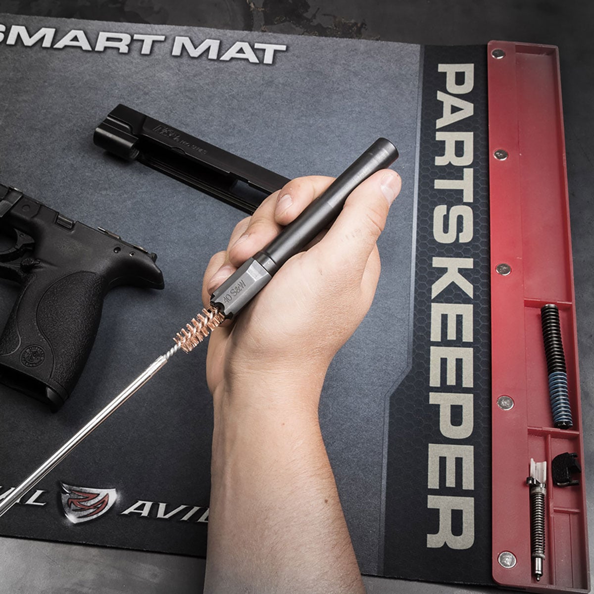 Handgun Smart Mat Red, Gray & Black - View 3