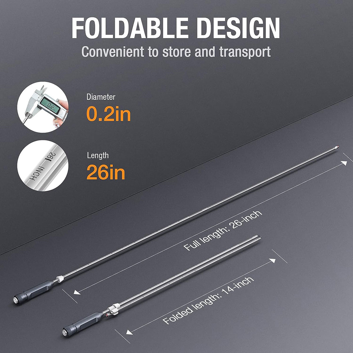 NTG200H Focus & Fold Rifle Borescope W/4.5" IPS Screen