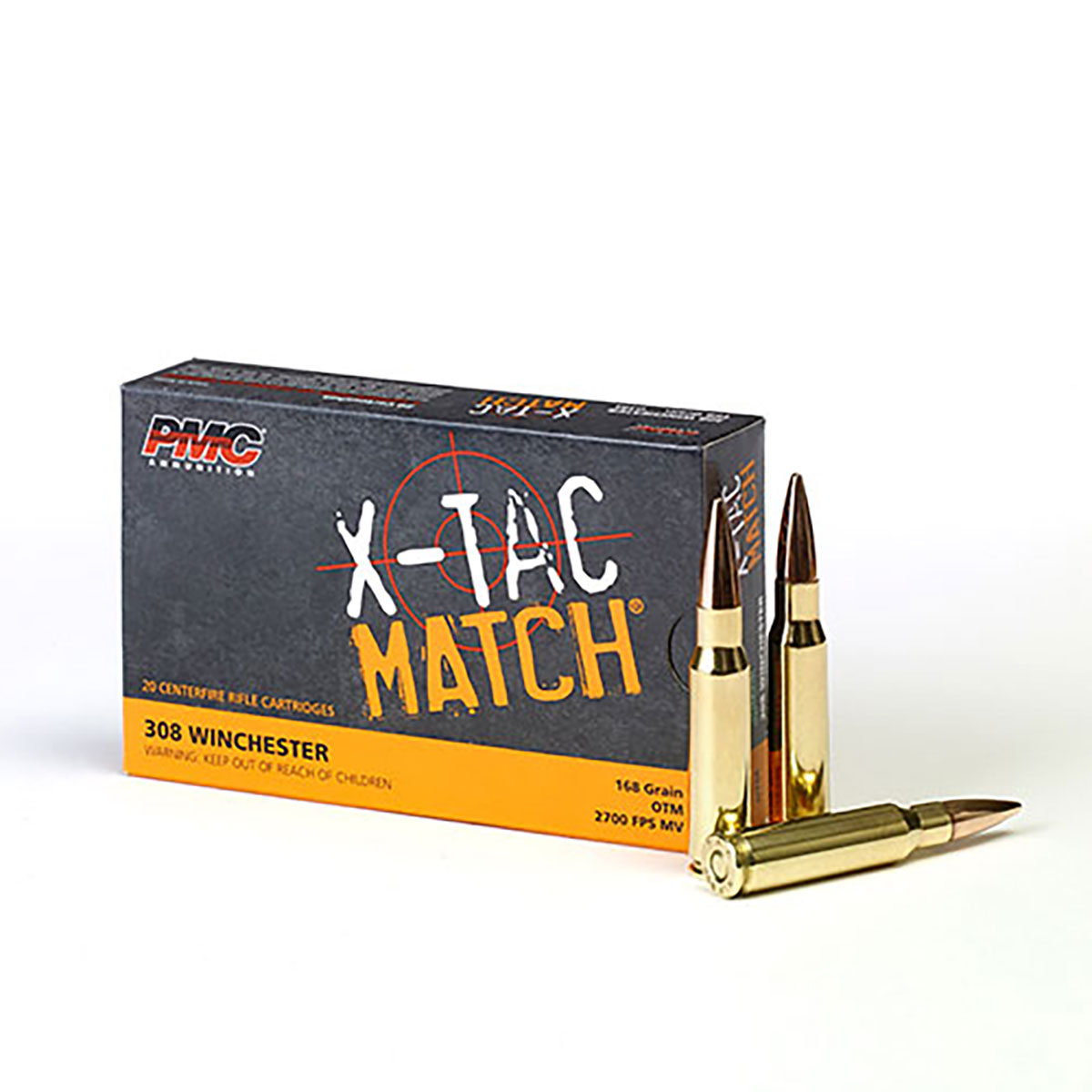 X-TAC Match 308 Winchester 168gr Open Tip Match 20/Box