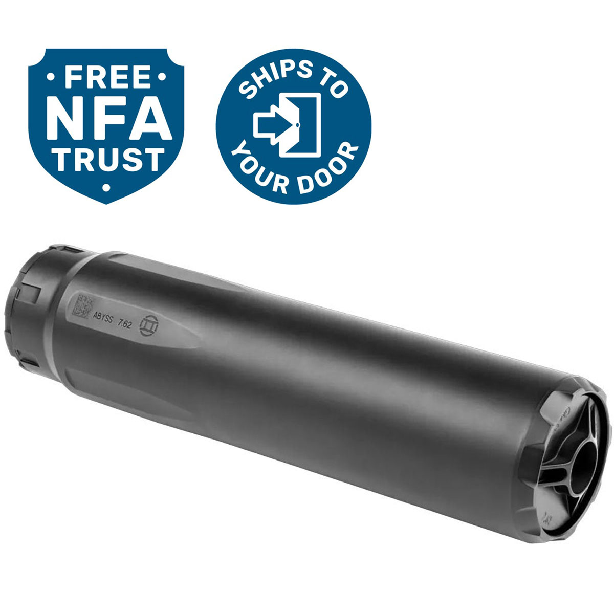 Abyss 7.62 DT 30 Caliber Direct Thread Suppressor Black - View 4