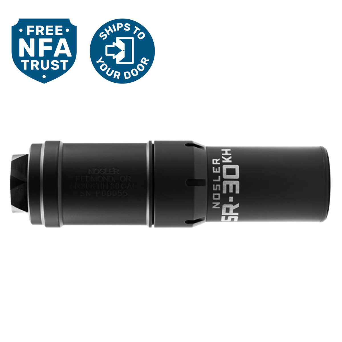 SR-30KH 30 Caliber HUB/Direct Thread Suppressor Black