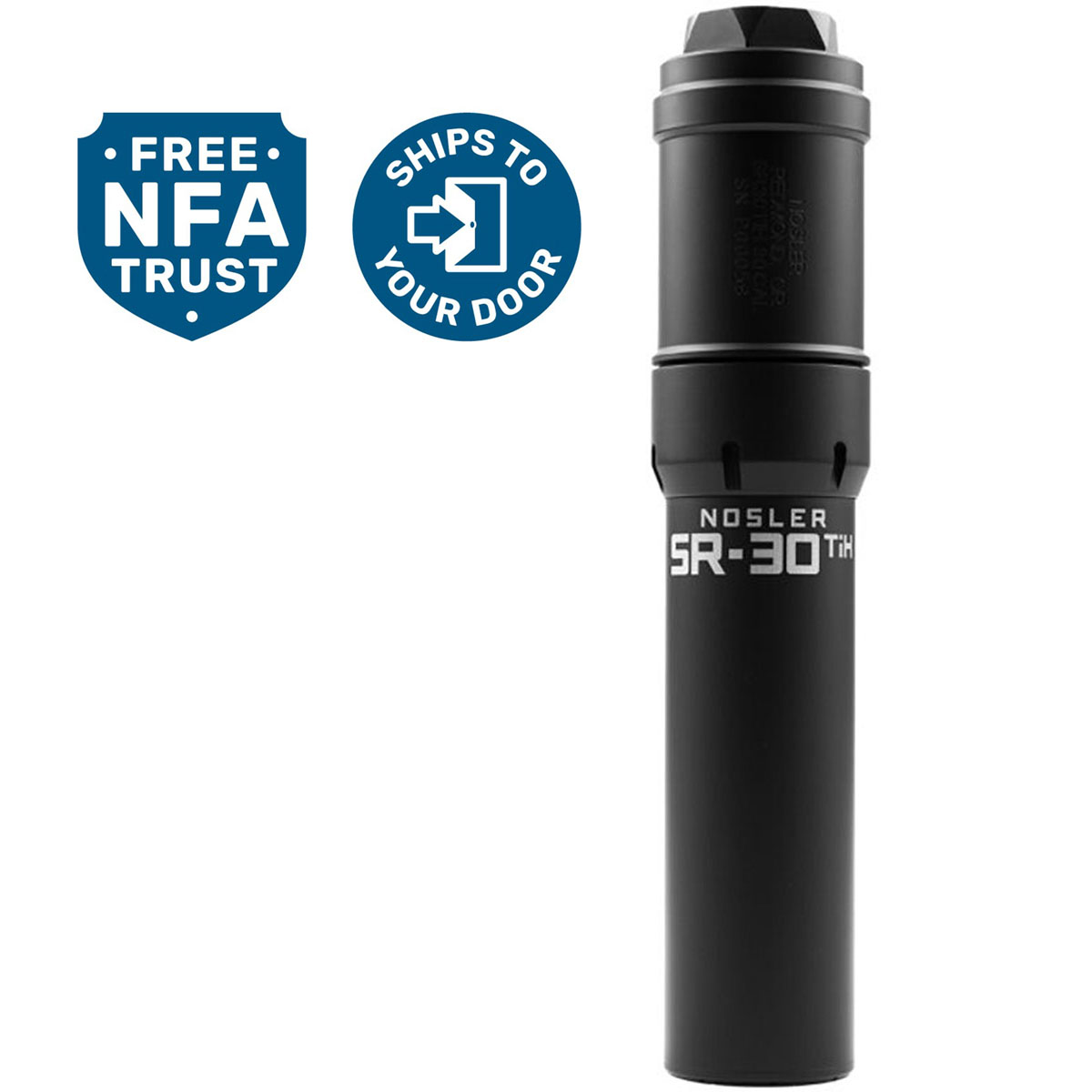 SR-30TiH 30 Caliber HUB/Direct Thread Suppressor Black