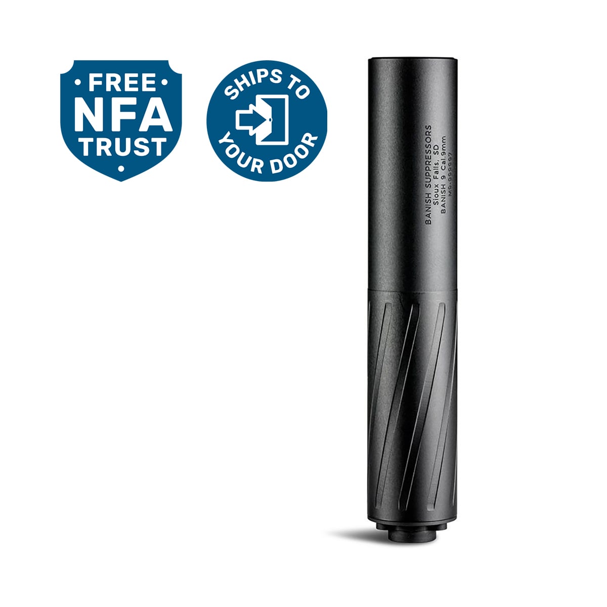 BANISH 9 9mm Micro-Booster Suppressor Black - View 4