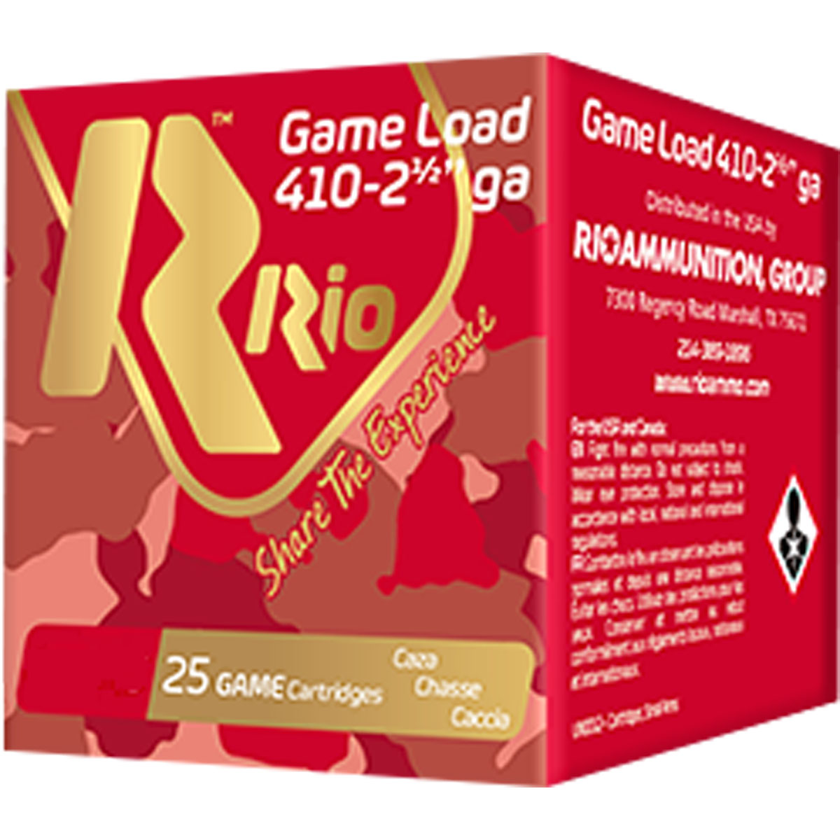 410 Bore 2-1/2" 1/2 Oz #9 Shot 25/Box