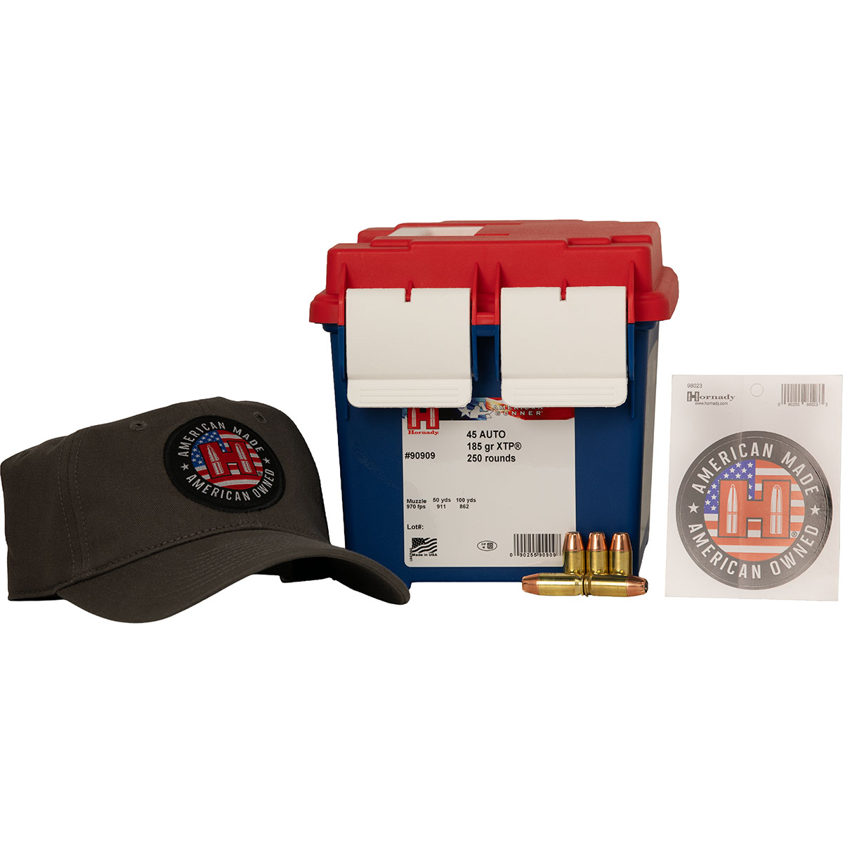 American Gunner 45 ACP 185gr XTP 250/Ammo Can
