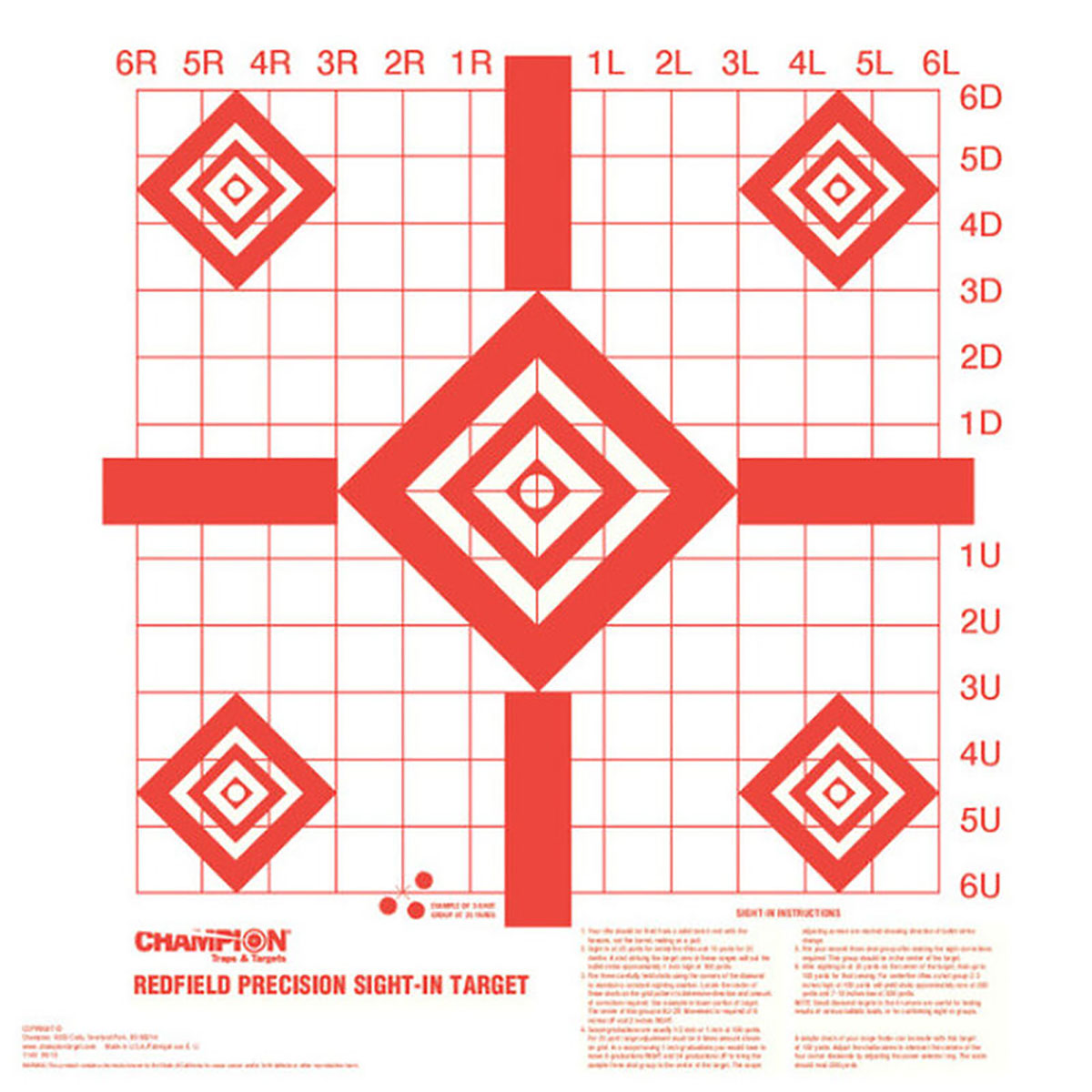 CHAMPION TARGETS - REDFIELD SIGHT-IN TARGETS - View 2