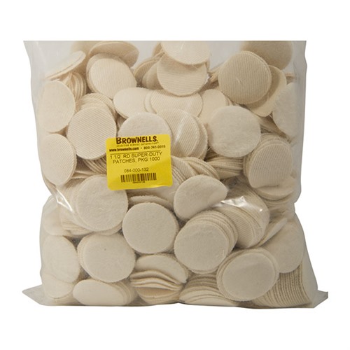 BROWNELLS - REALLY HEAVY  DUTY ROUND 100% COTTON FLANNEL PATCHES - View 4