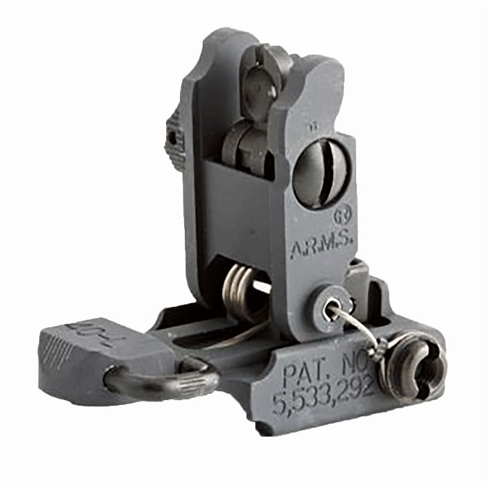 AR-15  Flip-Up Adjustable 40L Low Profile Rear Sight Black