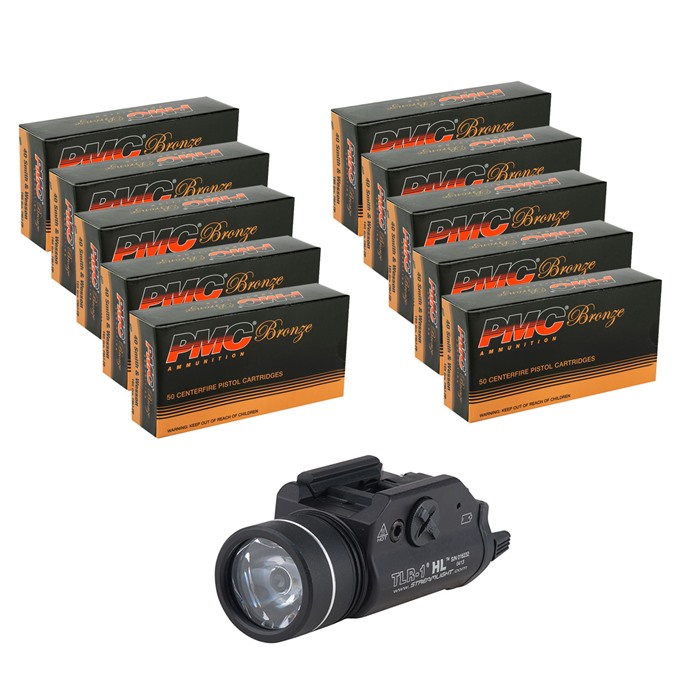 BROWNELLS BUNDLES - TLR-1 HL WEAPONLIGHT WITH 500 ROUNDS 40S&W