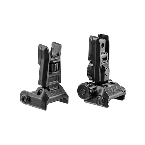 MBUS Pro Flip Up Sight Set LR Adjustable for AR-15 Black