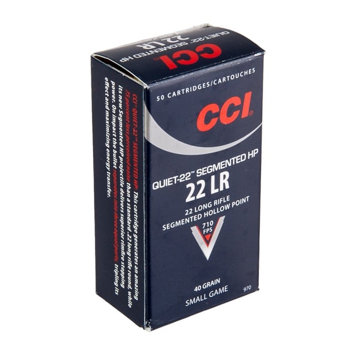 Quiet-22 22 Long Rifle 40gr Segmented HP 50/Box