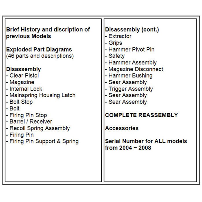 Assembly and Disassembly Guide For The Ruger~ Mark III