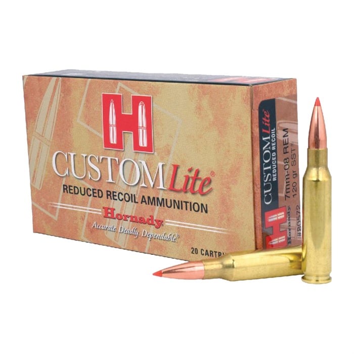 Custom Lite 7mm-08 Remington 120gr SST Polymer Tipped 20/Box