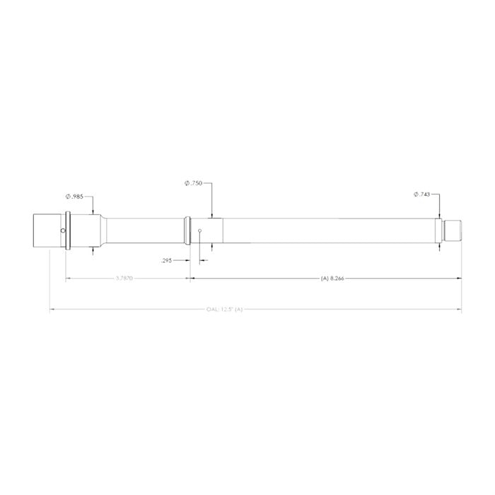 300 AAC Blackout 1-7 Twist 12.5" Carbon Fiber Barrel - View 2