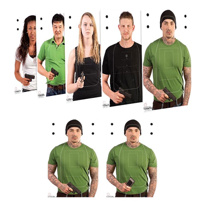 Shoot/No Shoot Paper Target Assortment 25 Pack - View 3
