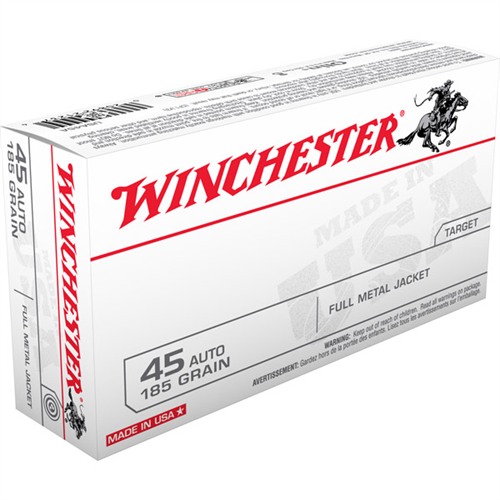 USA White Box 45 ACP 185gr FMJFN 50/Box
