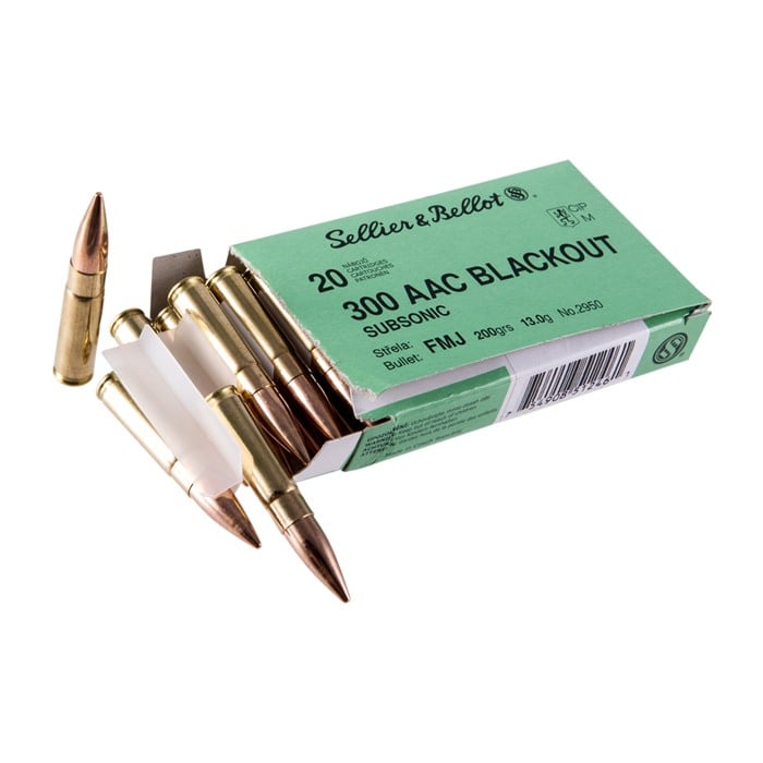 SELLIER & BELLOT - TACTICAL 300 AAC BLACKOUT SUBSONIC FULL METAL JACKET RIFLE AMMO