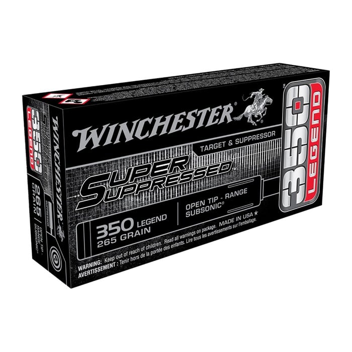 Super Suppressed 350 Legend 255gr Open Tip Subsonic 20/Box