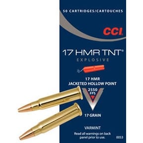 17 HMR 17gr Jacketed Hollow Point 50/Box